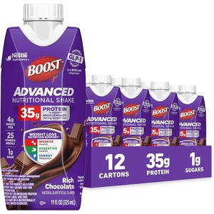 image:imageBOOST Advanced Nutritional Protein Shake Weight Loss Nutrition Support 35g High Protein GLP1 Friendly Shake Ready to Drink  Very Vanilla 1211 FL OZ 325 mL CartonsChocolate
