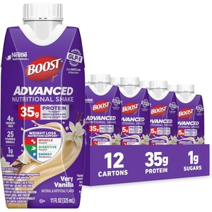 image:imageBOOST Advanced Nutritional Protein Shake Weight Loss Nutrition Support 35g High Protein GLP1 Friendly Shake Ready to Drink  Very Vanilla 1211 FL OZ 325 mL CartonsVanilla