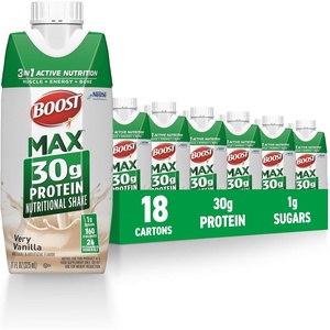 image:imageBOOST MAX Protein Shakes Ready to Drink  30g High Protein Shake  Vanilla  Nutritional Drinks to Support Muscle Recovery After Exercise 26 Vitamins amp Minerals 1g Sugar 11 fl oz Pack of 18Vanilla