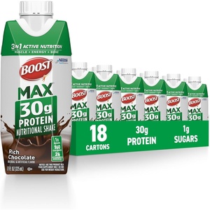 image:imageBOOST MAX Protein Shakes Ready to Drink  30g High Protein Shake  Vanilla  Nutritional Drinks to Support Muscle Recovery After Exercise 26 Vitamins amp Minerals 1g Sugar 11 fl oz Pack of 18Chocolate