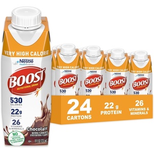 image:imageBOOST Very High Calorie Nutritional Drink  Helps Weight Gain amp Maintenance  530 Calories  26 Vitamins amp Minerals  22 g Protein  CalorieDense Nutritional Drink  Chocolate  8 fl oz Pack of 24Chocolate