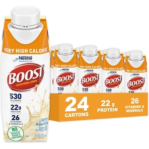 image:imageBOOST Very High Calorie Nutritional Drink  Helps Weight Gain amp Maintenance  530 Calories  26 Vitamins amp Minerals  22 g Protein  CalorieDense Nutritional Drink  Chocolate  8 fl oz Pack of 24Vanilla